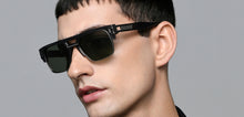 Load image into Gallery viewer, Blue Rectangle/ Square Full Rim Unisex Sunglasses by Lenskart STUDIO-221966