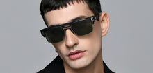 Load image into Gallery viewer, Blue Rectangle/ Square Full Rim Unisex Sunglasses by Lenskart STUDIO-221966