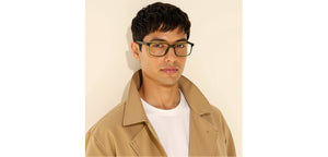Green Rectangle Full Rim Unisex Eyeglasses by John Jacobs-216742