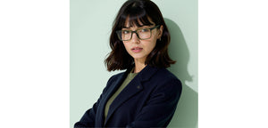 Green Rectangle Full Rim Unisex Eyeglasses by John Jacobs-216742