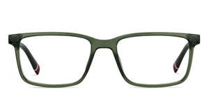 Green Rectangle Full Rim Unisex Eyeglasses by John Jacobs-216742