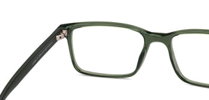 Green Rectangle Full Rim Unisex Eyeglasses by John Jacobs-216742
