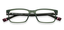 Load image into Gallery viewer, Green Rectangle Full Rim Unisex Eyeglasses by John Jacobs-216742