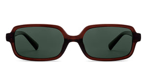 Brown Rectangle Full Rim Unisex Sunglasses by Lenskart-232010