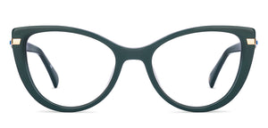Green Cat Eye Full Rim Women Eyeglasses by John Jacobs-225392