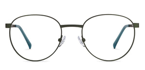Green Round Full Rim Unisex Eyeglasses by John Jacobs-205308