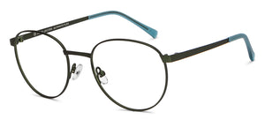 Green Round Full Rim Unisex Eyeglasses by John Jacobs-205308