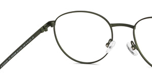 Green Round Full Rim Unisex Eyeglasses by John Jacobs-205308