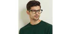 Green Rectangle Full Rim Unisex Eyeglasses by John Jacobs-236867