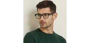 Green Rectangle Full Rim Unisex Eyeglasses by John Jacobs-236867