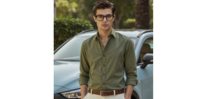 Green Rectangle Full Rim Unisex Eyeglasses by John Jacobs-236867