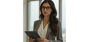 Green Rectangle Full Rim Unisex Eyeglasses by John Jacobs-236867