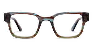 Green Rectangle Full Rim Unisex Eyeglasses by John Jacobs-236867