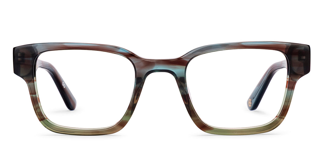 Green Rectangle Full Rim Unisex Eyeglasses by John Jacobs-236867