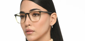 Green Wayfarer Full Rim Unisex Eyeglasses by John Jacobs-213686