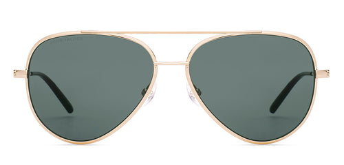 Gold Aviator Full Rim Unisex Sunglasses by John Jacobs-222777