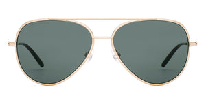 Gold Aviator Full Rim Unisex Sunglasses by John Jacobs-222777