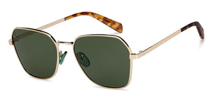 Gold Geometric Full Rim Unisex Sunglasses by Vincent Chase Polarized-206760