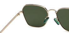Load image into Gallery viewer, Gold Geometric Full Rim Unisex Sunglasses by Vincent Chase Polarized-206760