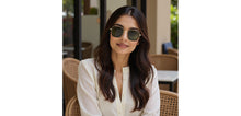 Load image into Gallery viewer, Gold Rectangle/ Square Full Rim Unisex Sunglasses by Vincent Chase Polarized-229556