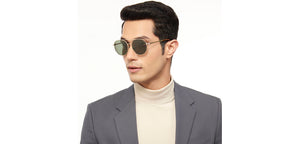 Gold Round Full Rim Unisex Sunglasses by Vincent Chase Online-206764