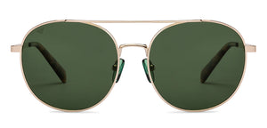 Gold Round Full Rim Unisex Sunglasses by Vincent Chase Online-206764