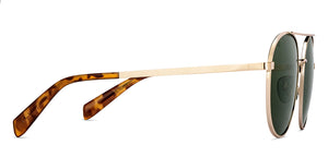 Gold Round Full Rim Unisex Sunglasses by Vincent Chase Online-206764