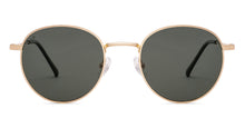 Load image into Gallery viewer, Gold Round Full Rim Unisex Sunglasses by Vincent Chase Polarized-235191