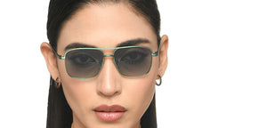 Green Rectangle/ Square Full Rim Unisex Sunglasses by Vincent Chase Polarized-212592