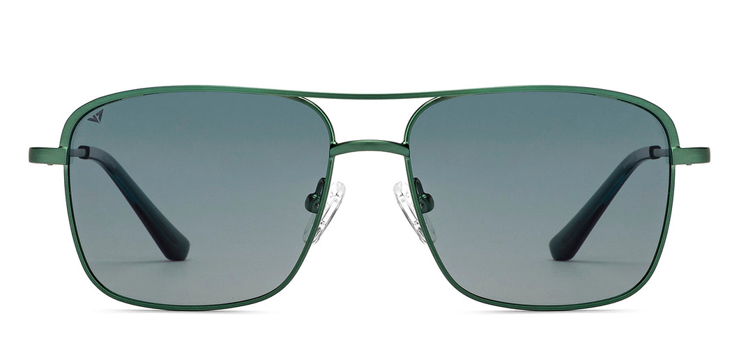 Green Rectangle/ Square Full Rim Unisex Sunglasses by Vincent Chase Polarized-212592
