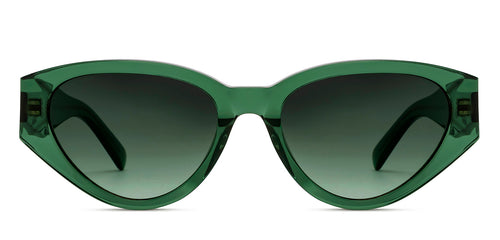 Green Cat Eye Full Rim Women Sunglasses by John Jacobs-216811