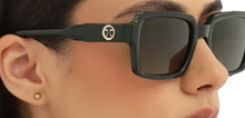 Load image into Gallery viewer, Green Rectangle Full Rim Unisex Sunglasses by John Jacobs-216875