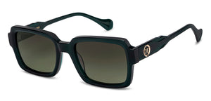 Green Rectangle Full Rim Unisex Sunglasses by John Jacobs-216875