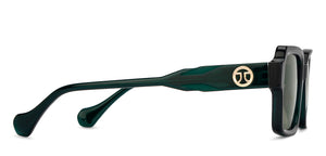 Green Rectangle Full Rim Unisex Sunglasses by John Jacobs-216875
