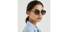 Load image into Gallery viewer, Gunmetal Round Full Rim Unisex Sunglasses by Vincent Chase Polarized-229022