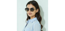 Load image into Gallery viewer, Gunmetal Round Full Rim Unisex Sunglasses by Vincent Chase Polarized-229022