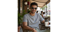 Load image into Gallery viewer, Gunmetal Round Full Rim Unisex Sunglasses by Vincent Chase Polarized-229022