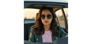 Gunmetal Round Full Rim Unisex Sunglasses by Vincent Chase Polarized-229022