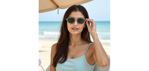 Grey Geometric Full Rim Unisex Sunglasses by John Jacobs-236882
