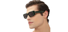 Load image into Gallery viewer, Green Rectangle Full Rim Unisex Sunglasses by John Jacobs-213044