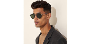 Grey Round Full Rim Unisex Sunglasses by John Jacobs-233516