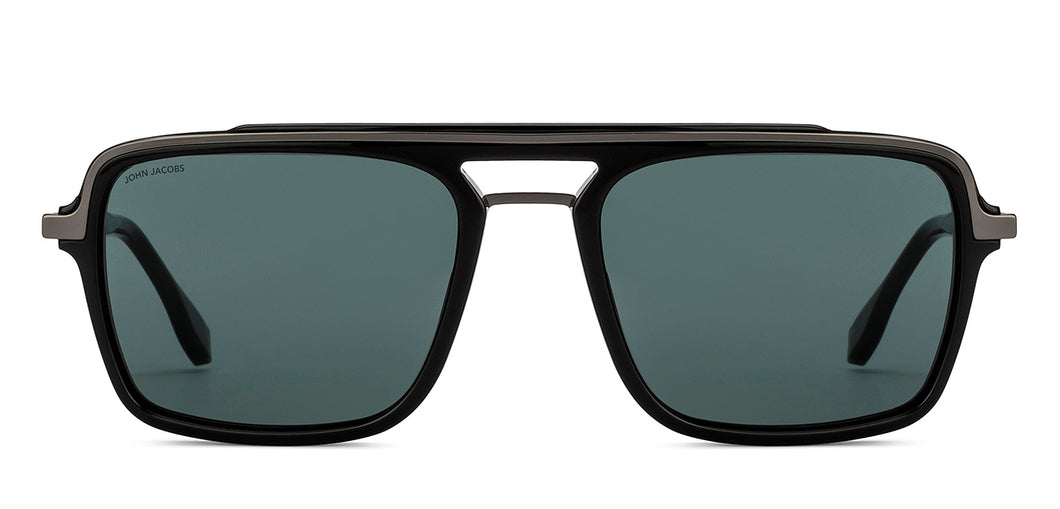 Black Square Full Rim Unisex Sunglasses by John Jacobs-217131