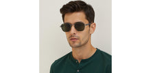 Load image into Gallery viewer, Gunmetal Geometric Full Rim Unisex Sunglasses by John Jacobs-236888