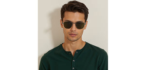 Gunmetal Geometric Full Rim Unisex Sunglasses by John Jacobs-236888