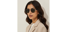 Load image into Gallery viewer, Gunmetal Geometric Full Rim Unisex Sunglasses by John Jacobs-236888