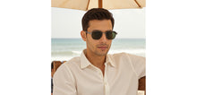 Load image into Gallery viewer, Gunmetal Geometric Full Rim Unisex Sunglasses by John Jacobs-236888