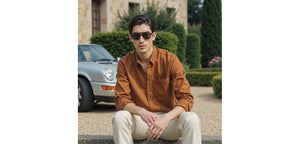Havana Aviator Full Rim Unisex Sunglasses by John Jacobs-226541