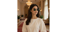 Load image into Gallery viewer, Gold Hexagonal Full Rim Unisex Sunglasses by Lenskart-232022