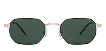 Load image into Gallery viewer, Gold Hexagonal Full Rim Unisex Sunglasses by Lenskart-232022