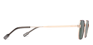 Gold Hexagonal Full Rim Unisex Sunglasses by Lenskart-232022